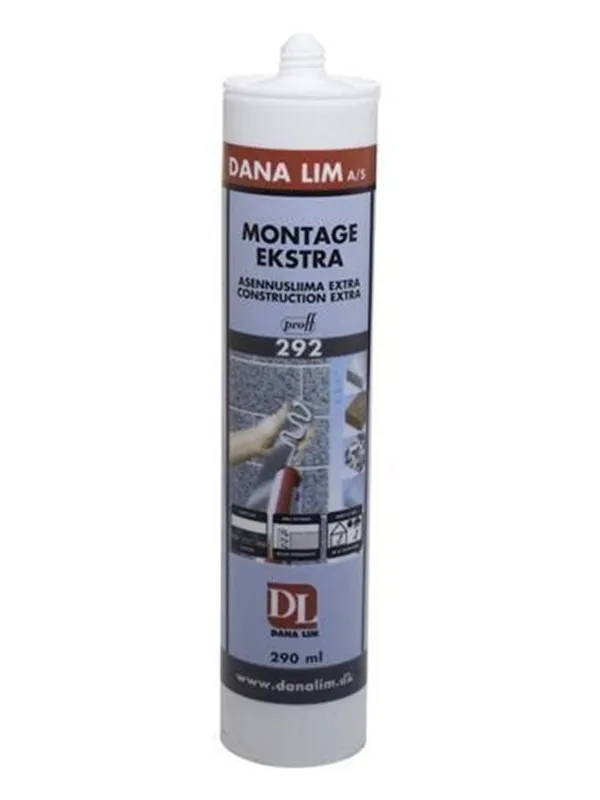 Dana Lim Monteringslim Ekstra 292 290ml patron hvit