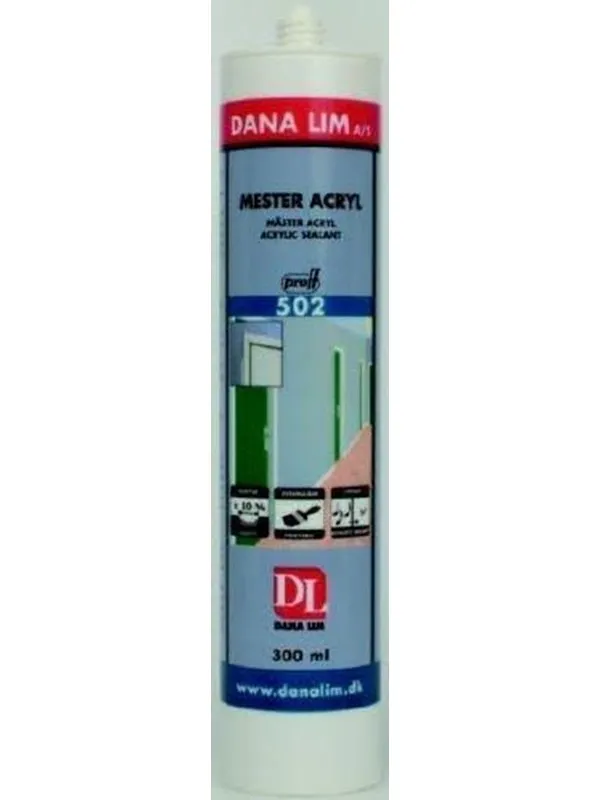 Dana Lim Fugemasse 502 akryl 300ml patron hvit