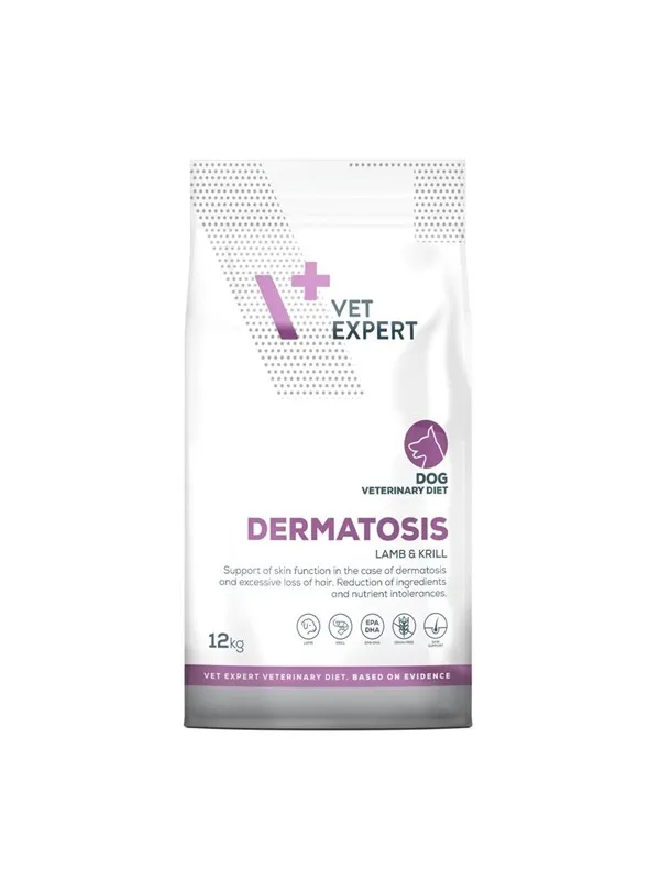 VetExpert Veterinary Diet Dermatosis Dog Lamb & Krill - dry dog food - 12kg