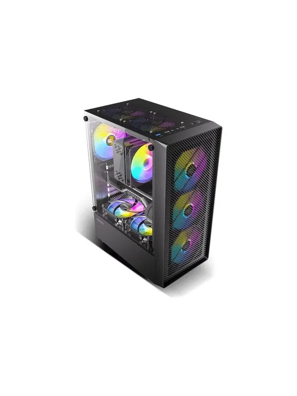 Antec AX26 RGB ELITE - mid tower - ATX - Kabinett - Tower - Svart
