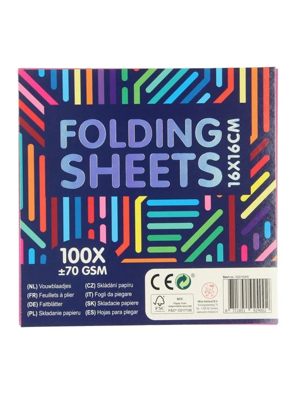 Wins Holland Colored Folding Leaves 16x16cm 100pcs.