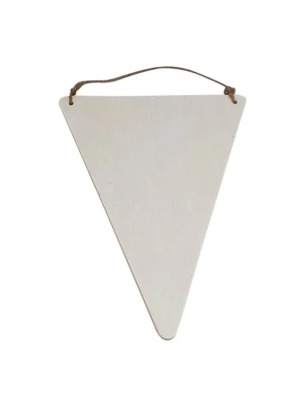 Playwood Wooden Flag Triangle with Hanger 19.5x15cm