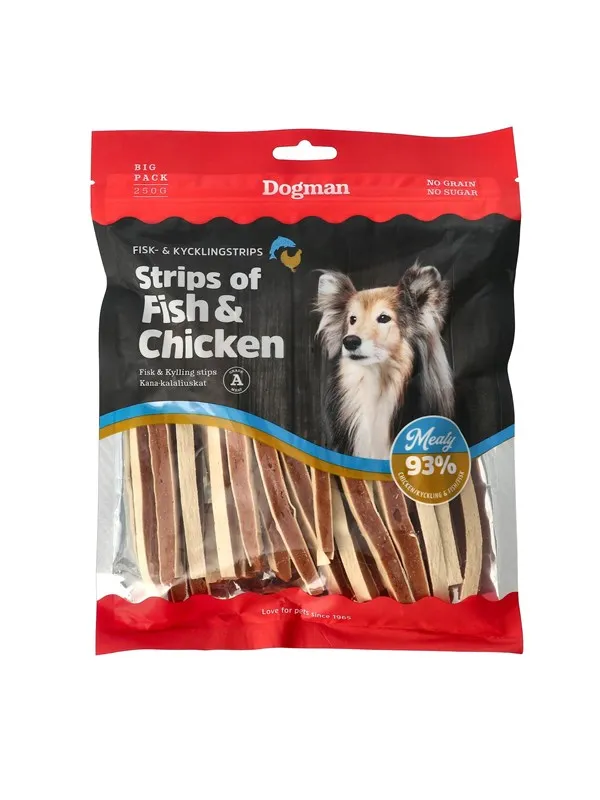 Dogman Strips of Fish & Chicken 250g