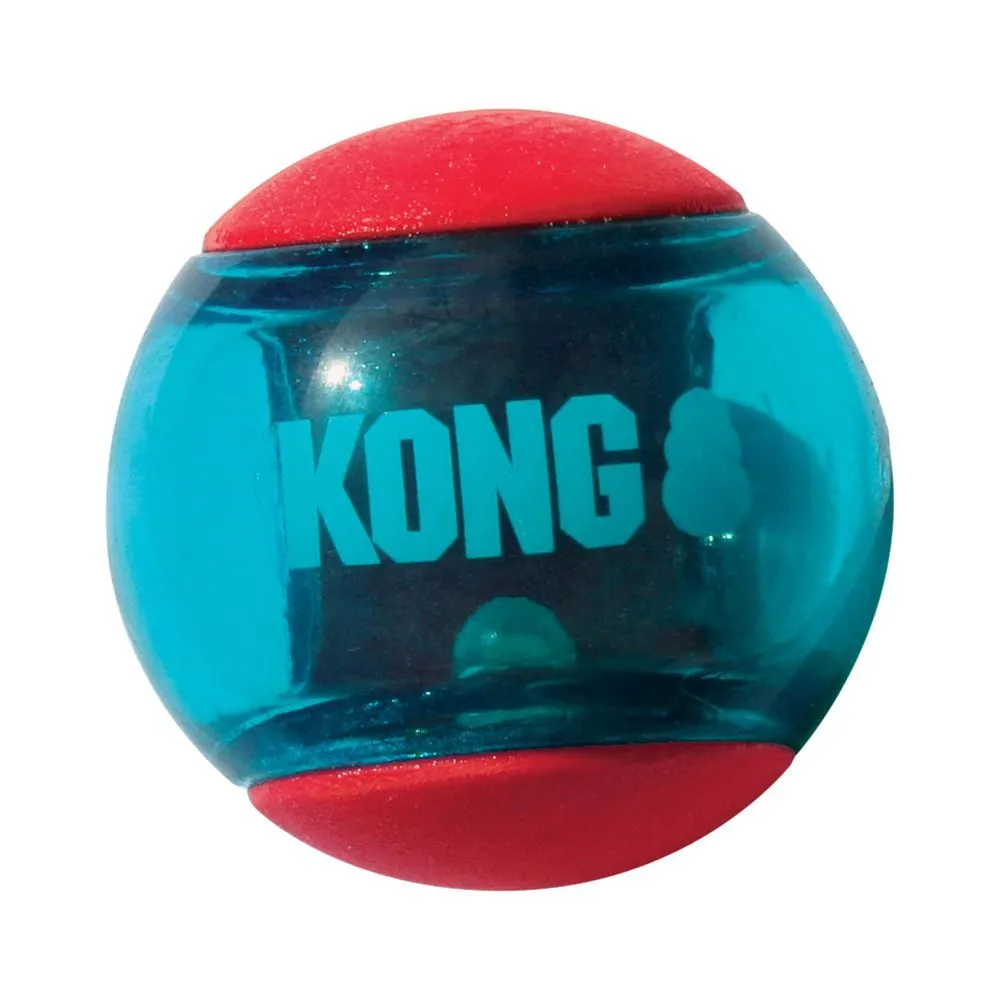 KONG Dog Toy Squeezz Action Ball Red Small (3-Pack)