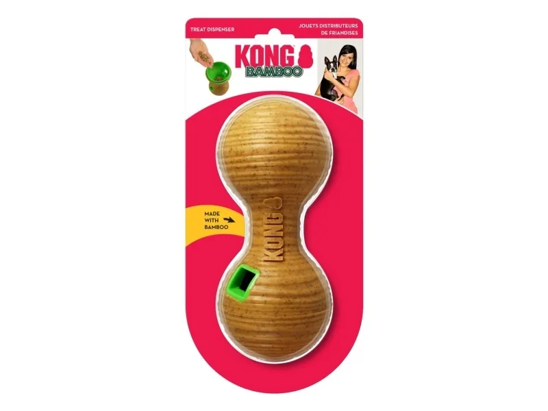 KONG Dog Toy Bamboo Feeder Dumbbell M