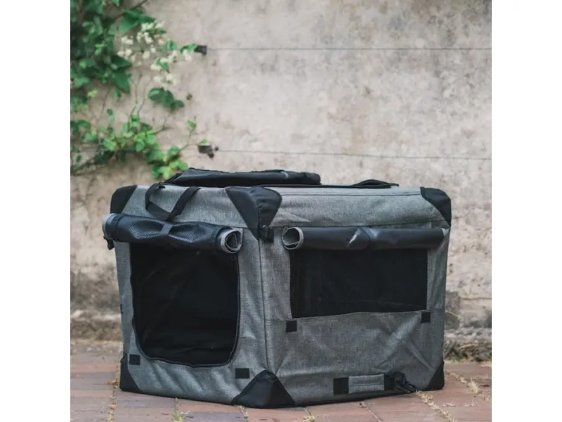 Dogman Milou Canvas Crate Grey Large 70x52x52cm