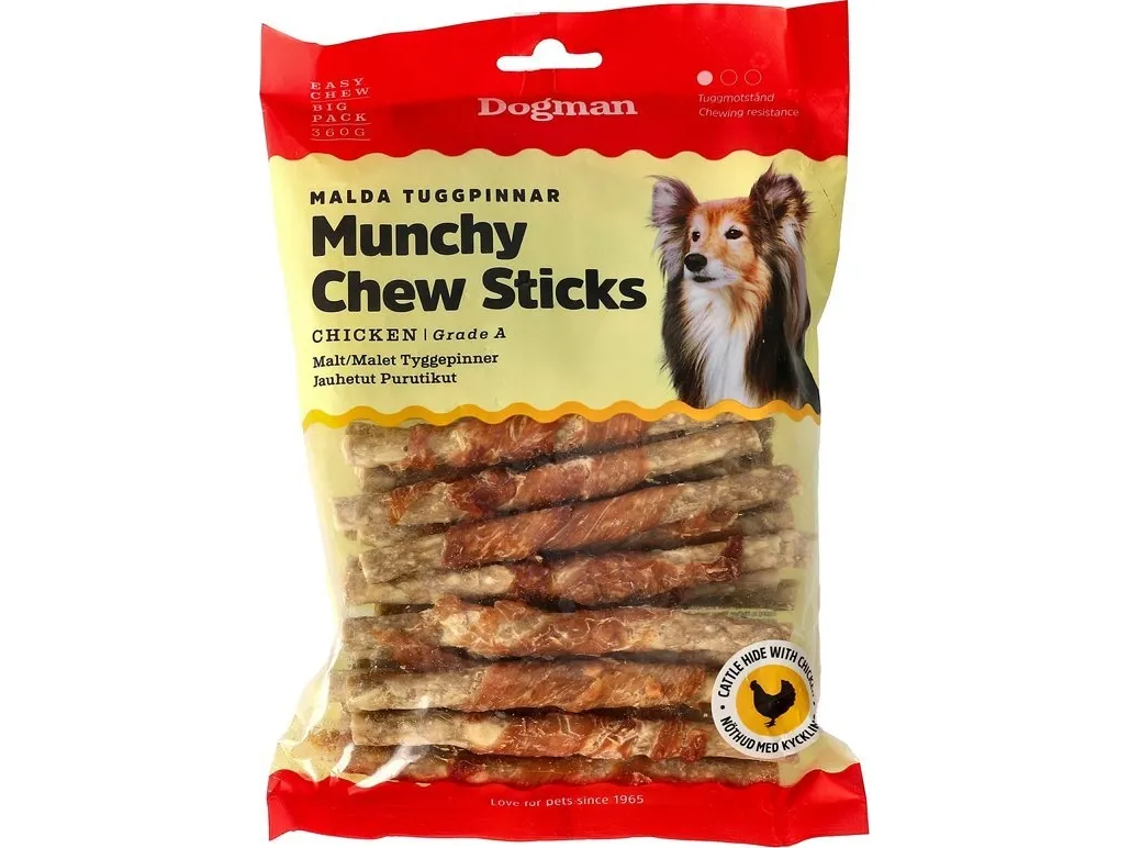 Dogman Munchy Tyggepinner med Kylling 12.5cm (30 pakning)