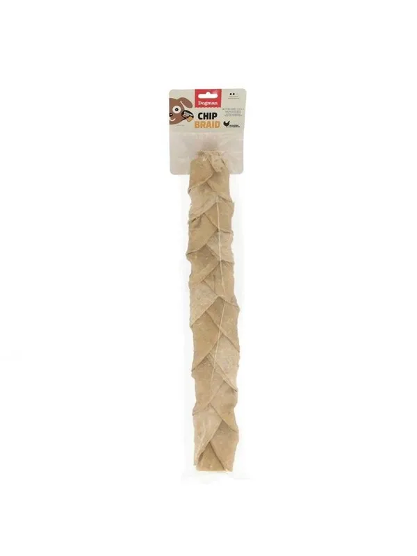 Dogman Hundegodbit Chicken Chip Braid XXL 310g 50cm