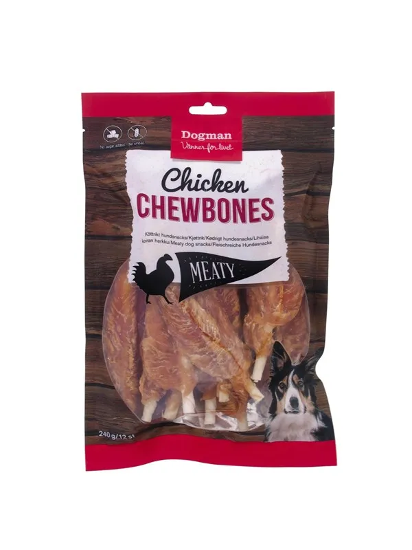 Dogman Chicken Chewbones 240g/12st