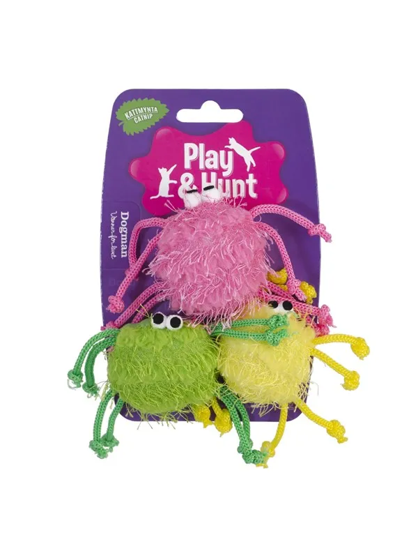 Dogman Fargerike edderkopp 3-pk 5cm