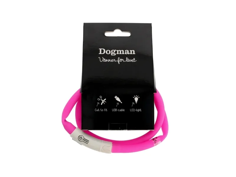 Dogman LED-ring silikon Rosa