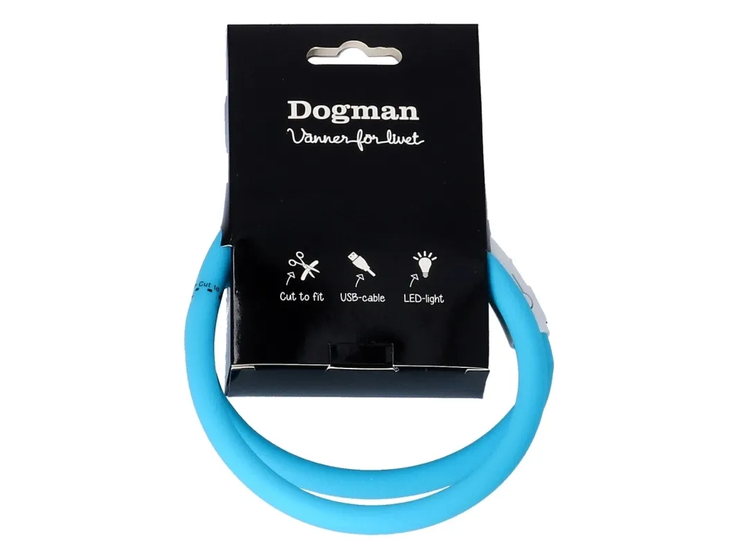 Dogman Flashing LED Collar Turquoise
