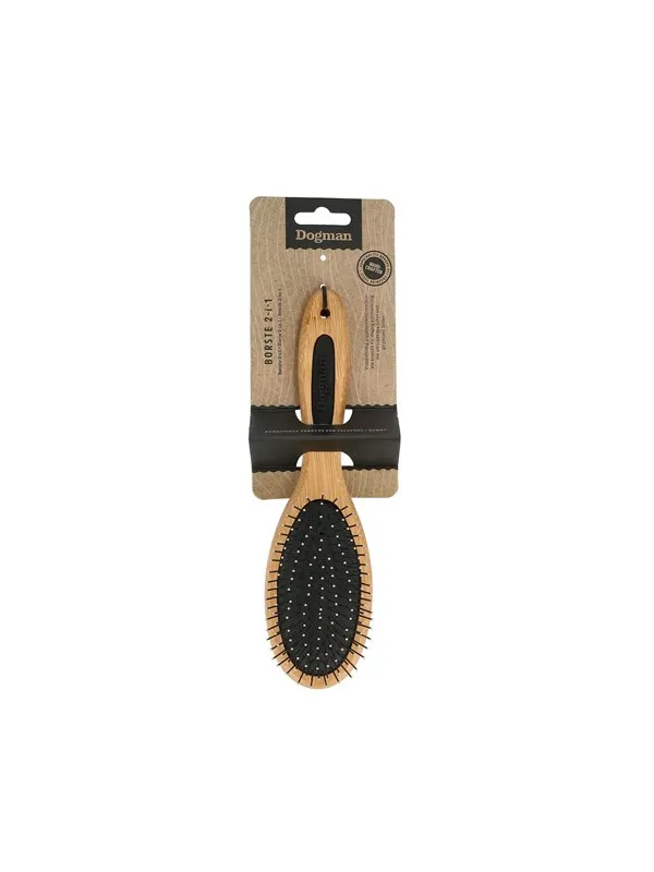 Dogman Børste 2-i-1 Bamboo M
