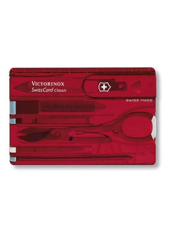 Victorinox SWISSCARD red transparent