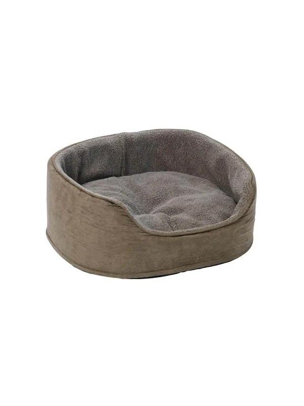 Dogman Sherpa Hundeseng Høye Sider Brun Medium 60x48x23cm