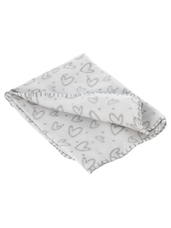 Dogman Fleece Blanket Heart Grey 100x70cm