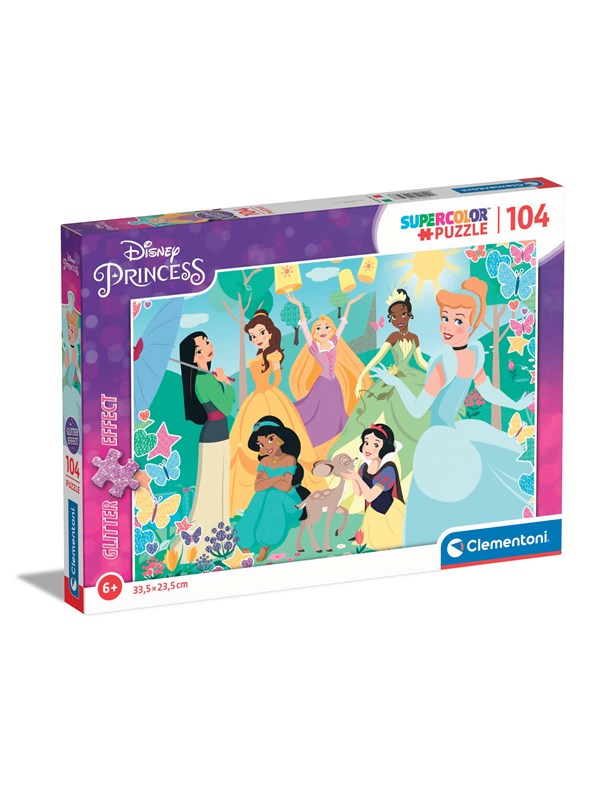 Clementoni Puzzle Disney Princess Glitter effect 104 pieces Gulv