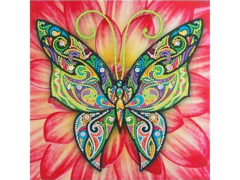 Grafix Diamond Painting on Canvas Butterfly 30 x 30 cm