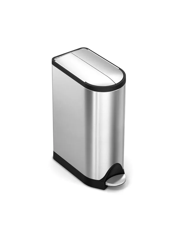 Simplehuman 18L sommerfugl pedalbøtte, børstet rustfritt stål