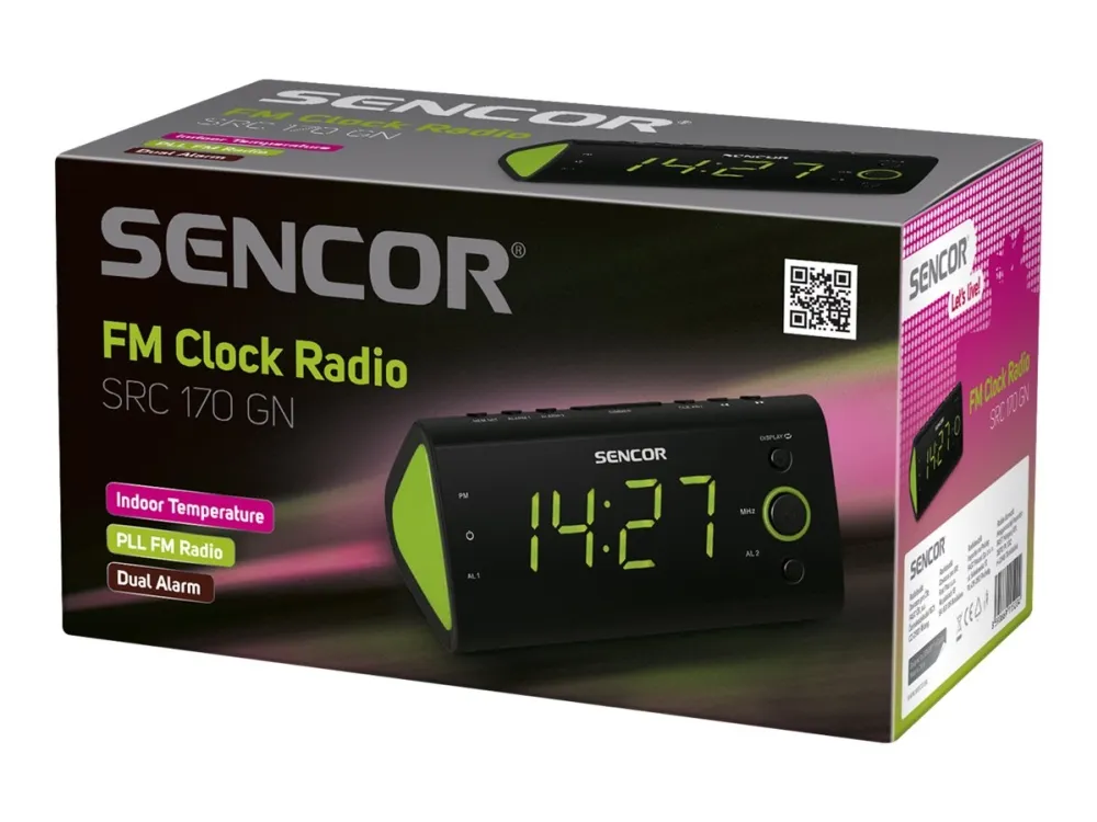 Sencor SRC 170 GN - clock radio - FM - Grønn