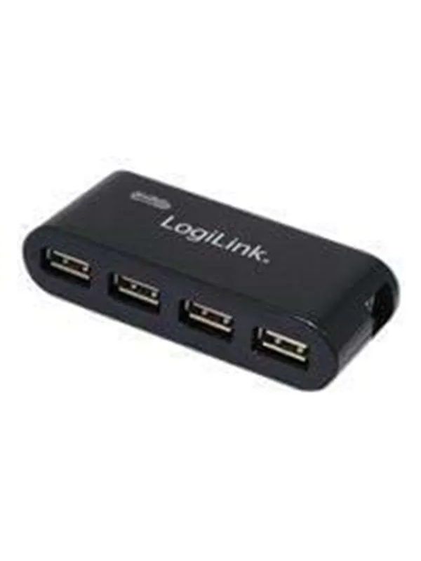 LogiLink USB 2.0 Hub 4-Port - hub - 4 porte USB-hub - USB 2.0 - 4 porter - Svart
