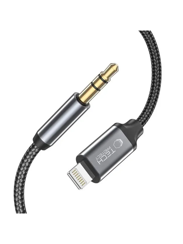 Tech-Protect  UltraBoost Lightning audio cable / mini jack 3.5mm 1m - black