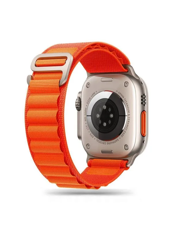 Tech-Protect Nylon Pro Strap for Apple Watch 4 / 5 / 6 / 7 / 8 / 9 / SE / Ultra 1 / 2 (42 / 44 / 45 / 49 mm) - Orange