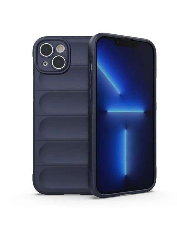 Hurtel Magic Shield Case for iPhone 14 Plus Flexible Armored Dark Blue Cover