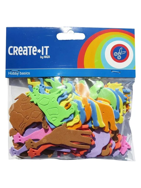 Haza Witbaard Foam stickers Animals 64 pcs.