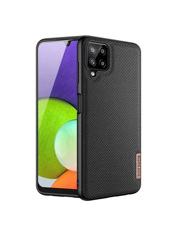 Dux Ducis  Fino Case Cover Covered With Nylon Material Samsung Galaxy A22 4G Black