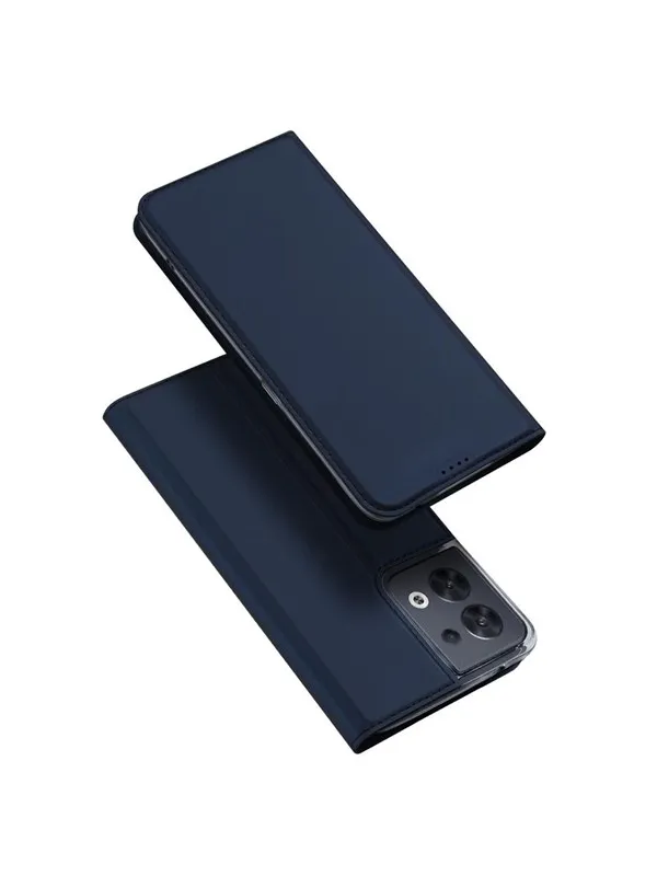 Dux Ducis  Skin Pro Case Oppo Reno 8 Flip Cover Card Wallet Stand Blue