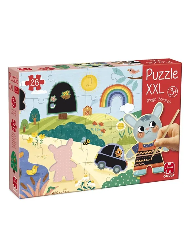 Jumbo Goula Puzzle XXL Magic Scratch Puzzle - 27 pcs. Gulv