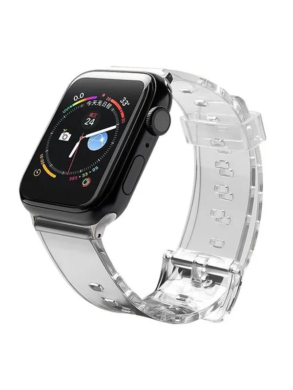 Hurtel Silicone Strap Bracelet Bracelet Strap Light for Apple Watch 38 / 40 mm - Black