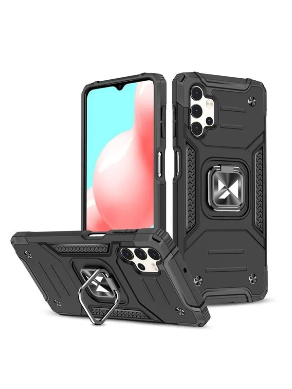 Wozinsky Ring Armor Armored Hybrid Case Cover + Magnetic Holder for Samsung Galaxy A13 5G black