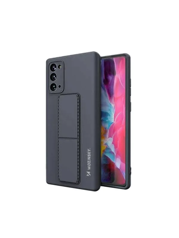 Wozinsky Kickstand Case Silicone Case with Stand Samsung Galaxy Note 20 Case Navy Blue