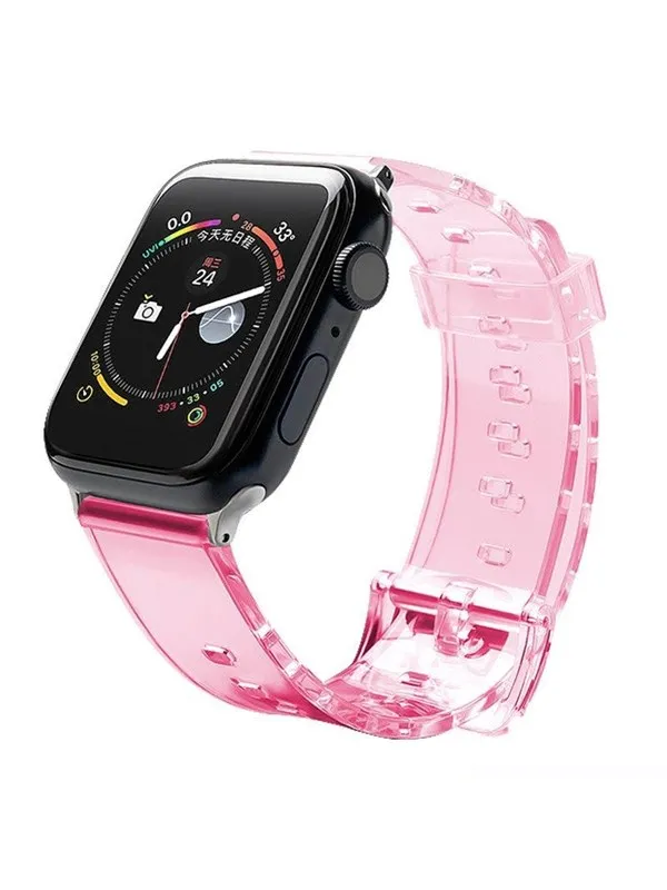 Hurtel Silicone Strap Bracelet Bracelet Strap Light for Apple Watch 38 / 40 mm - Red