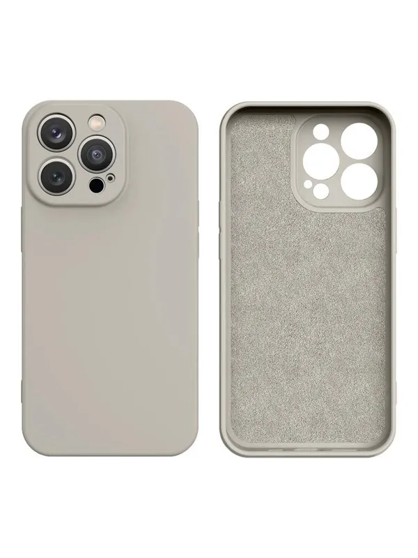 Hurtel Silicone Case iPhone 14 Plus Silicone Cover Beige