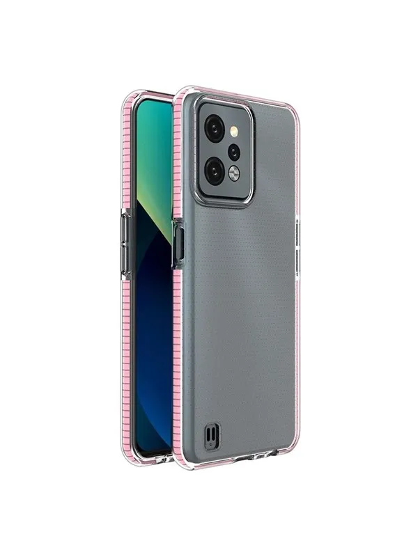 Hurtel Spring Case for Realme C31 Silicone Case with a Frame Light Pink