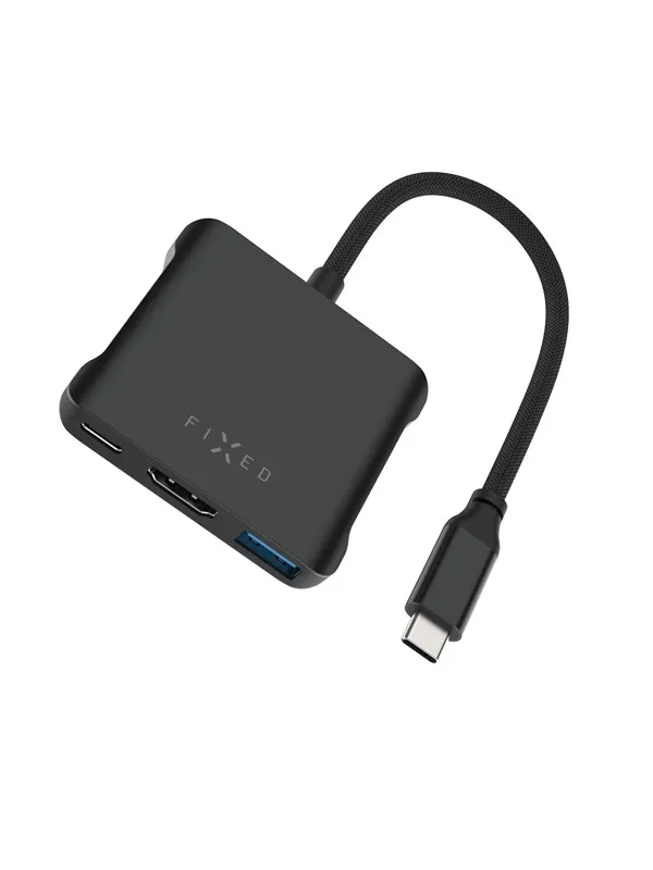 FIXED Quadry Hub 5in1 Multiport USB-C Hub 4K/6OHz Space Black USB-hub