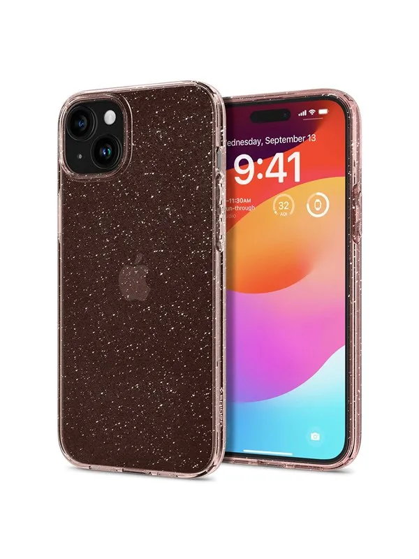 Spigen Liquid Crystal Glitter - rose quartz - iPhone 15 Plus