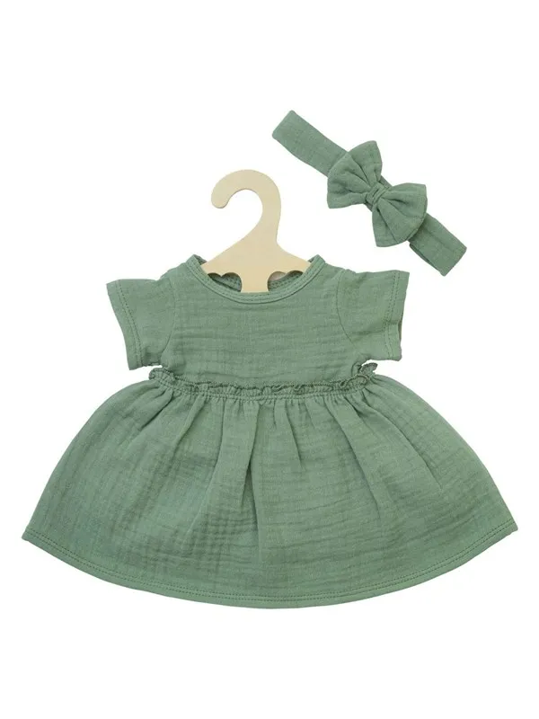 Heless Doll dress Green with Ruffles 28-35 cm