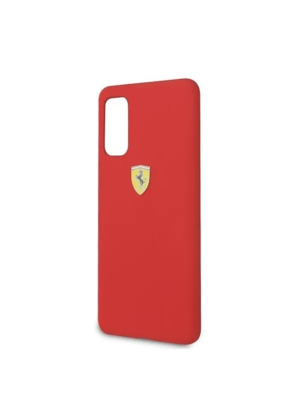 Ferrari Silicone Case for Samsung Galaxy S20 - Red