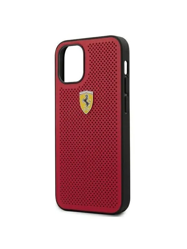 Ferrari On Track Perforated Case for iPhone 12 mini - Red