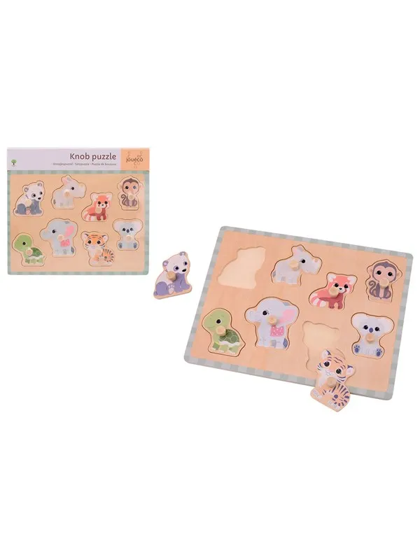 Jouéco The Wildies Family knobpuzzle