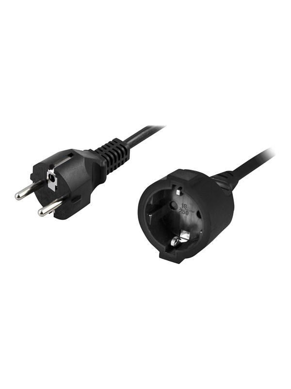 Deltaco DEL-112U - power extension cable - power CEE 7/7 to CEE 7/4 - 10 m