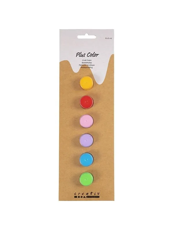 Creativ Company Plus Color Acrylic Paint Colorful - 6x5ml.