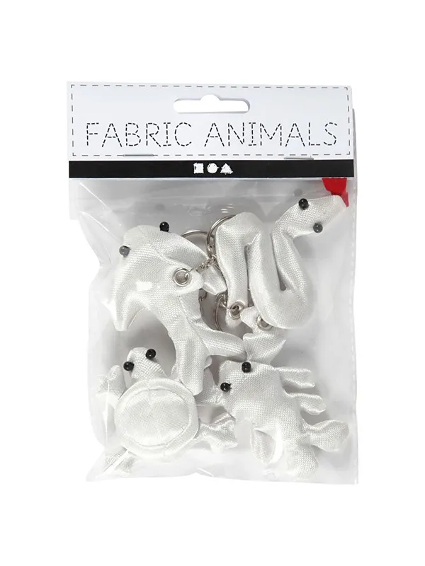 Creativ Company - Animal Keychains made of Textile 4 pcs.
