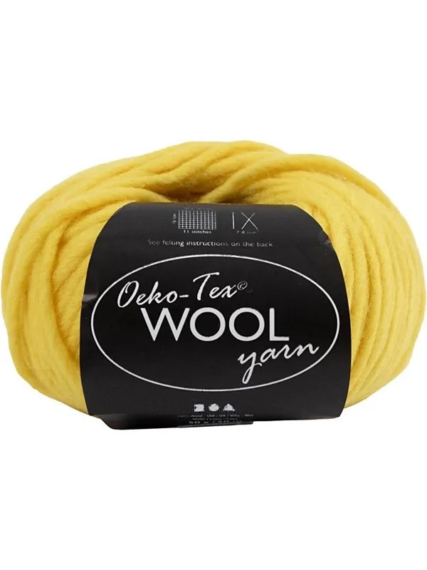 Creativ Company Wool yarn Yellow 50m