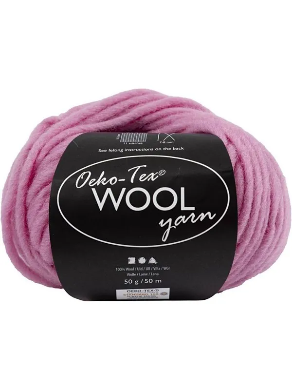 Creativ Company Wool yarn Light pink 50m