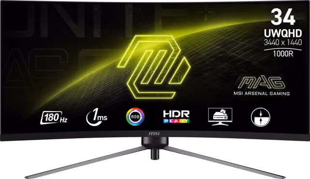 34" MSI MAG 345CQR - 3440x1440 - 180Hz - VA